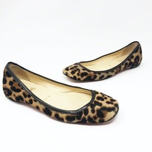 Christian Louboutin Leopard Pony Hair Flats 37.5